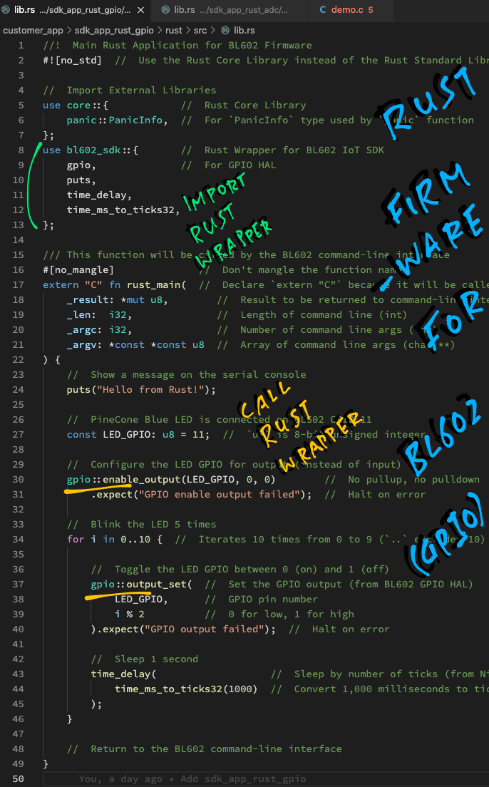 Rust Wrapper for GPIO