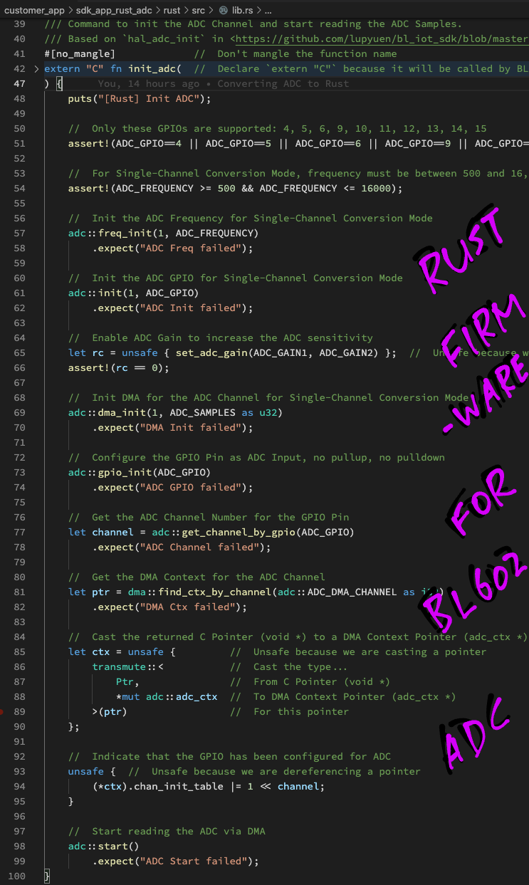 Rust Firmware for BL602 ADC