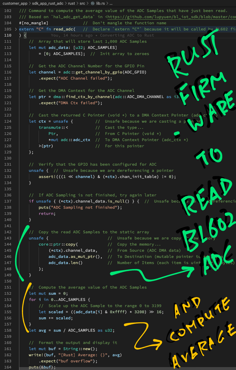 Rust Firmware to read BL602 ADC