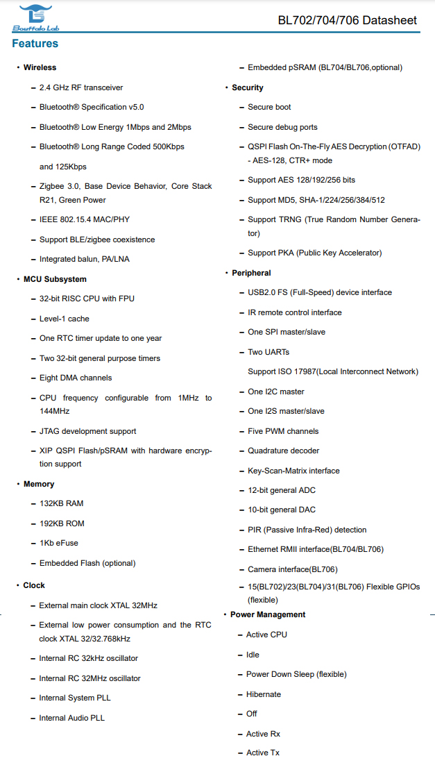 BL706 Datasheet