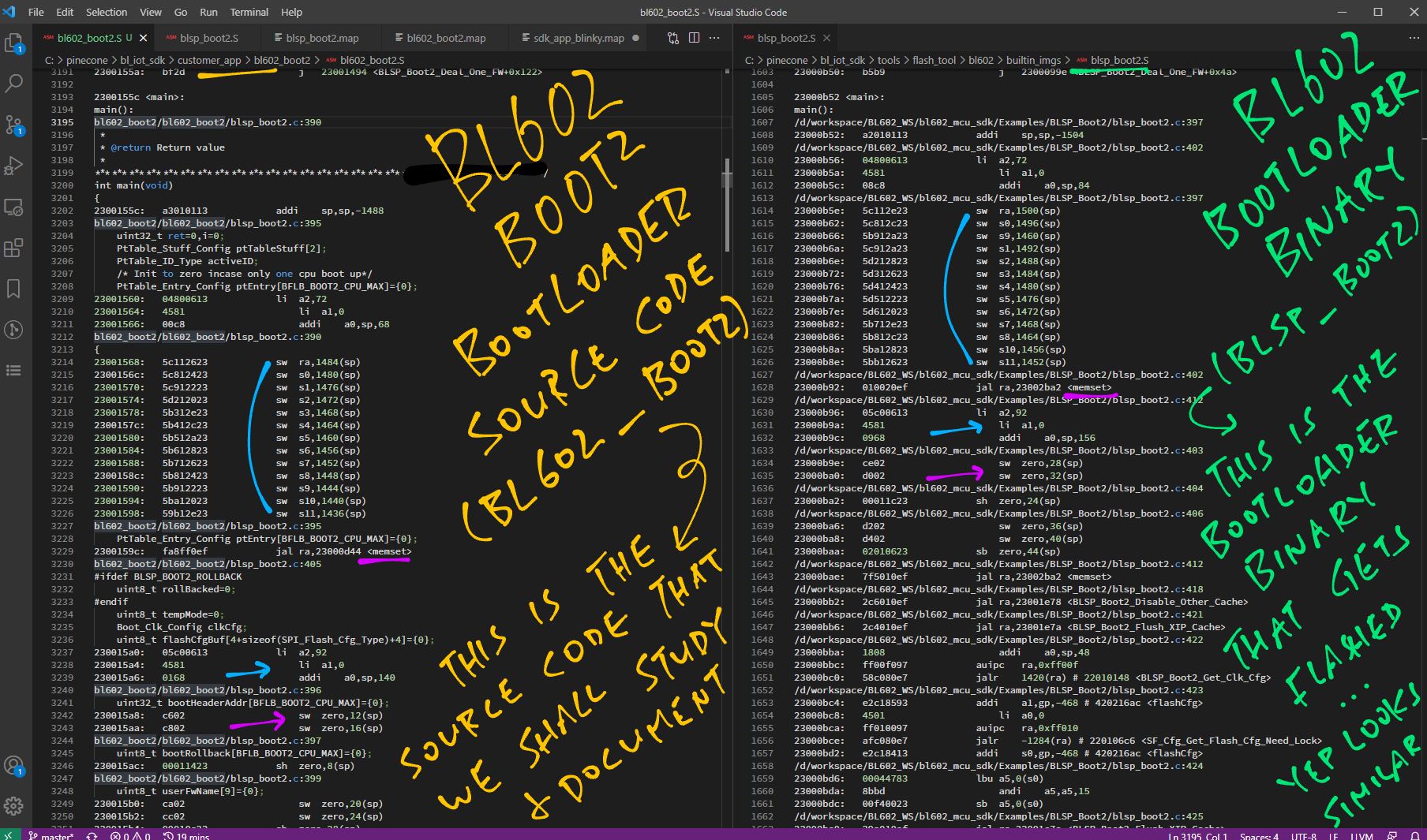 Comparing bl602_boot2 with blsp_boot2