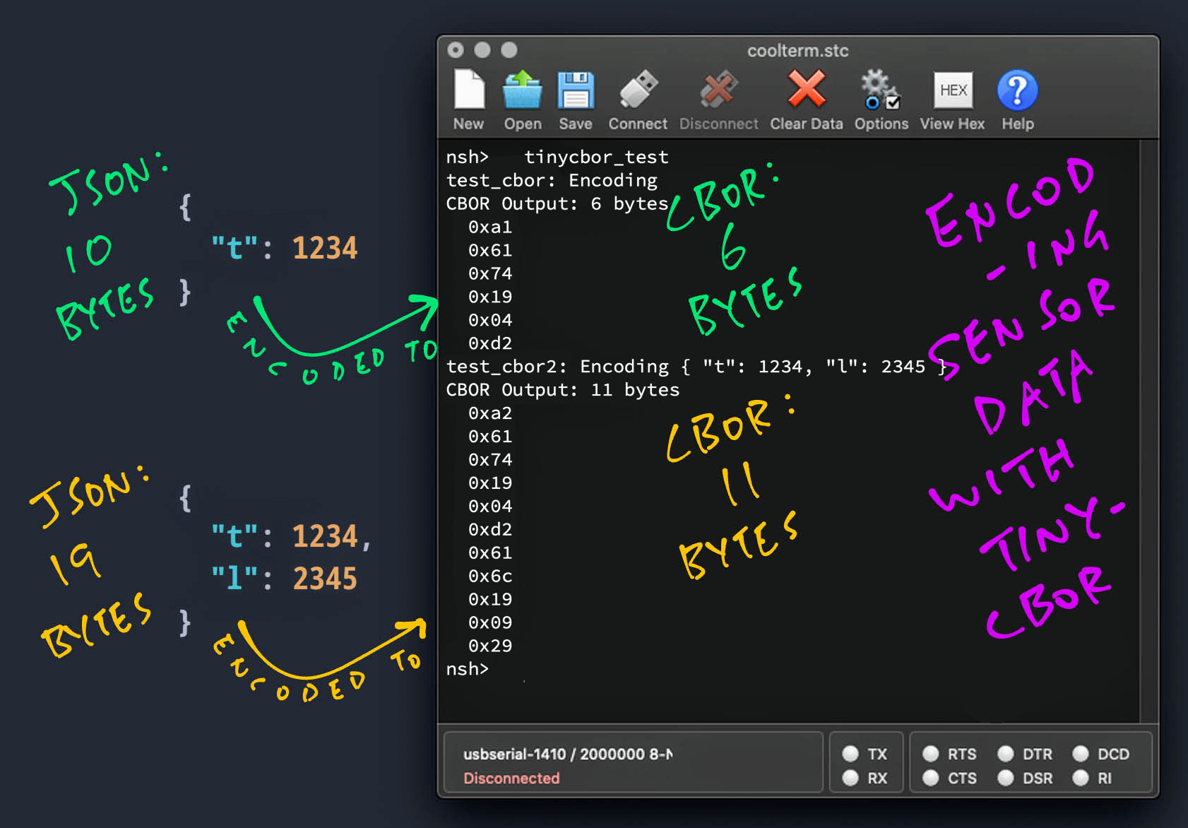 Encoding Sensor Data with CBOR