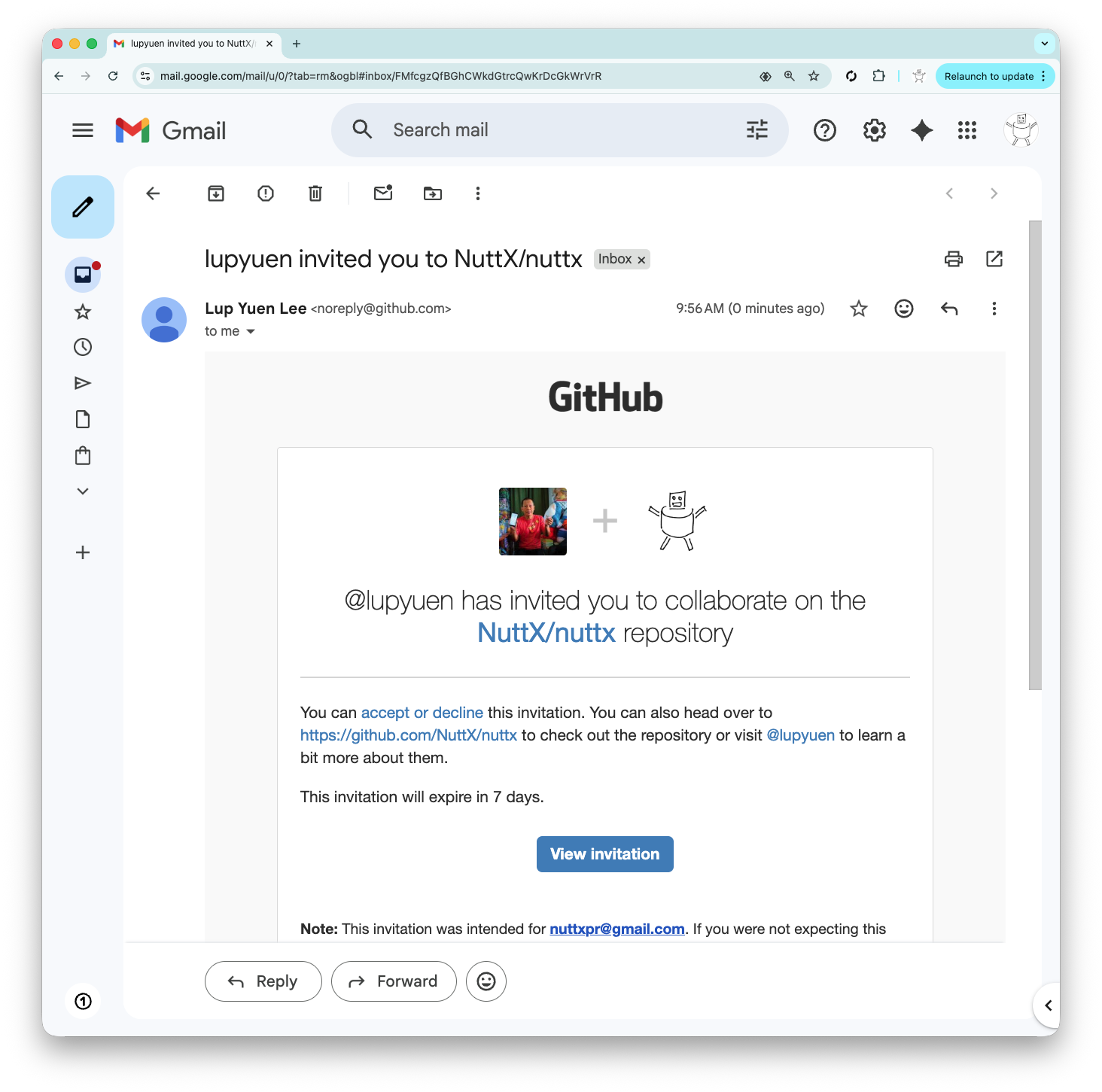 Accept the invitation