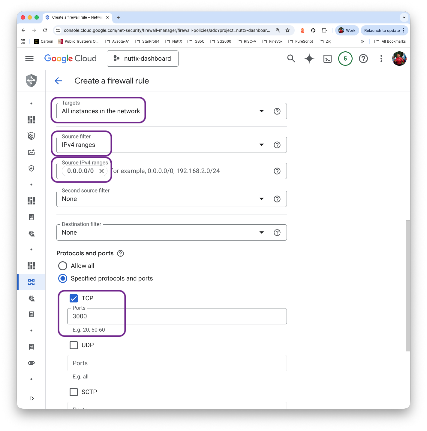 Create Firewall Rule