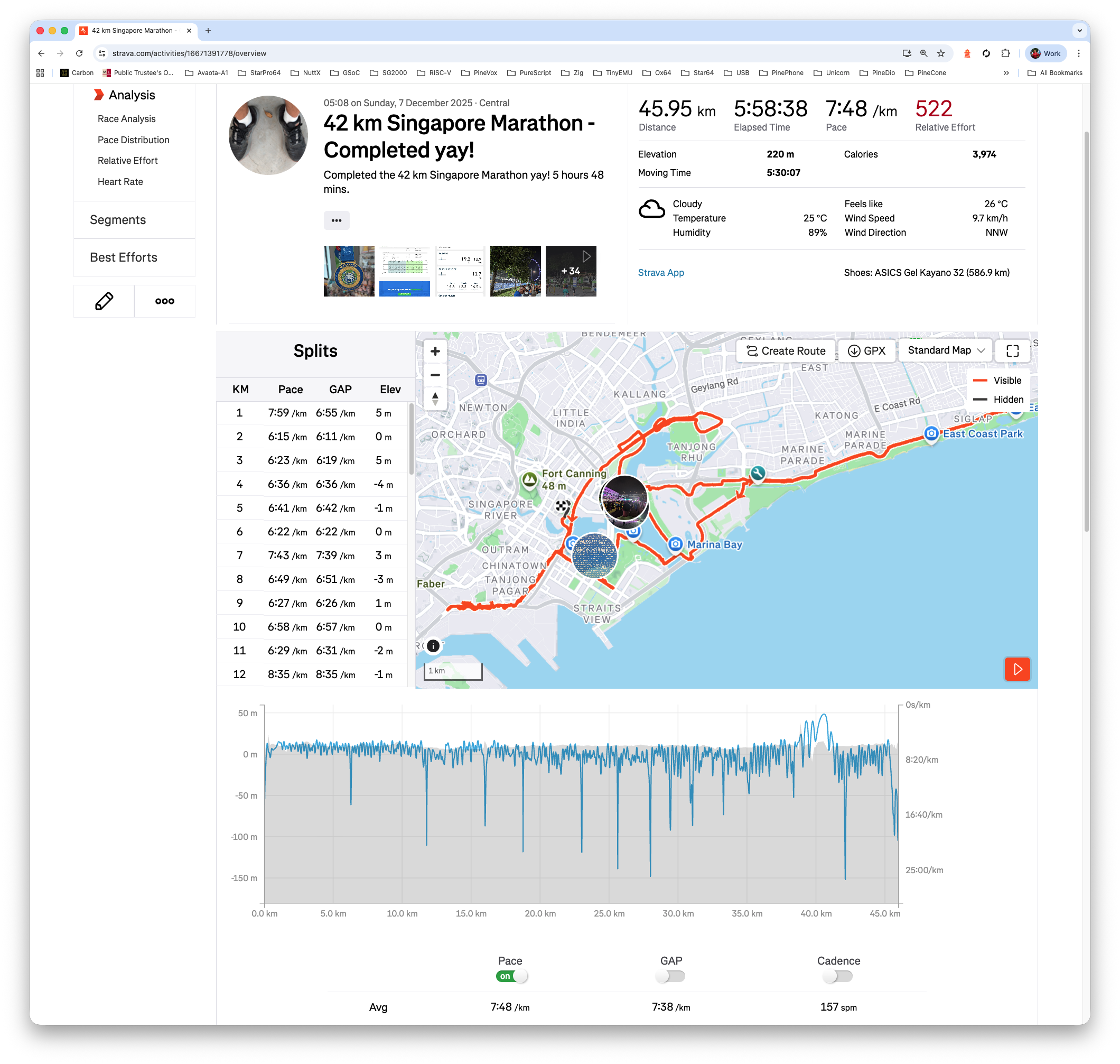 42 km Singapore Marathon - Completed yay!