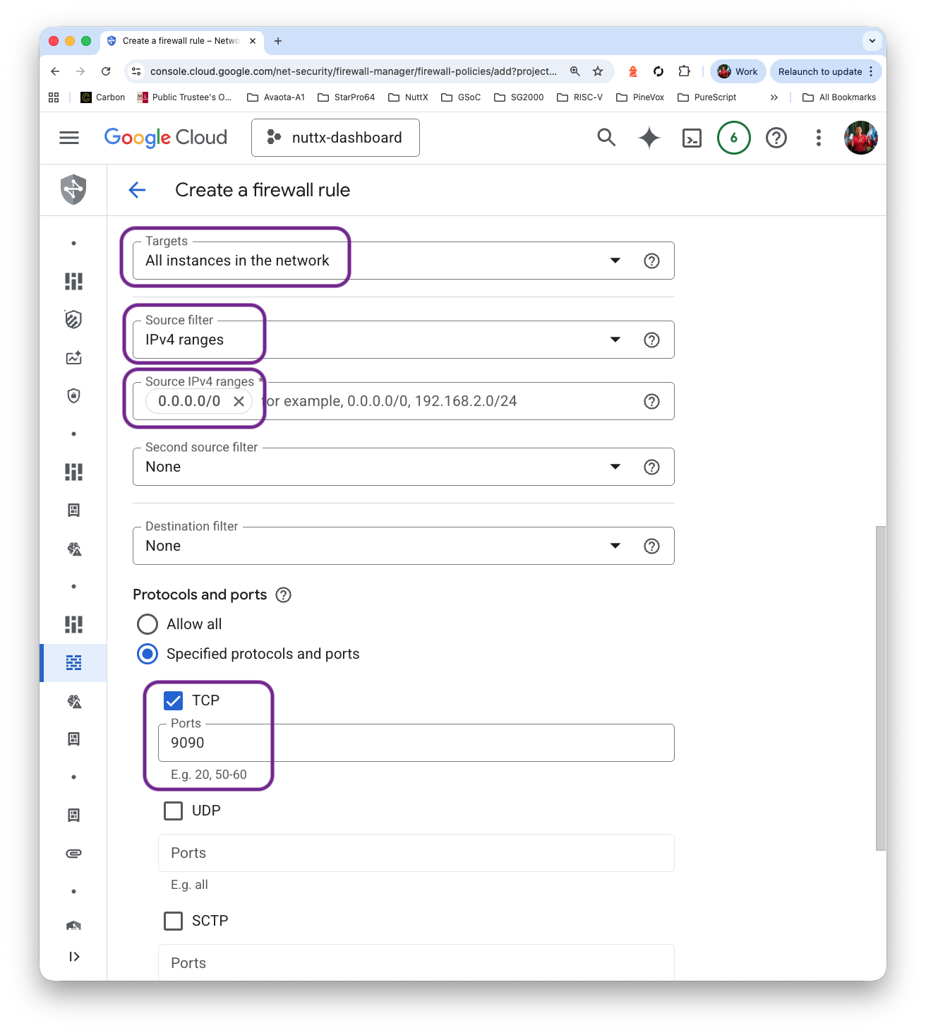 Create Firewall Rule