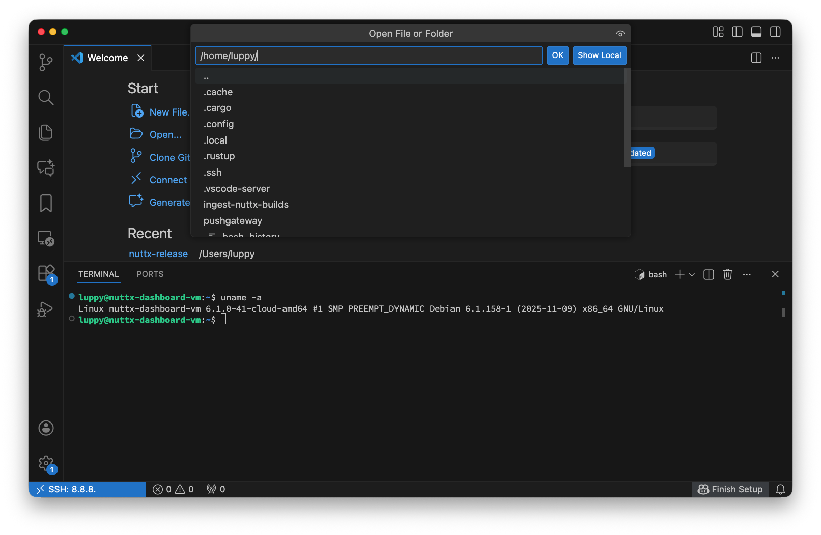 File > Open File / Folder