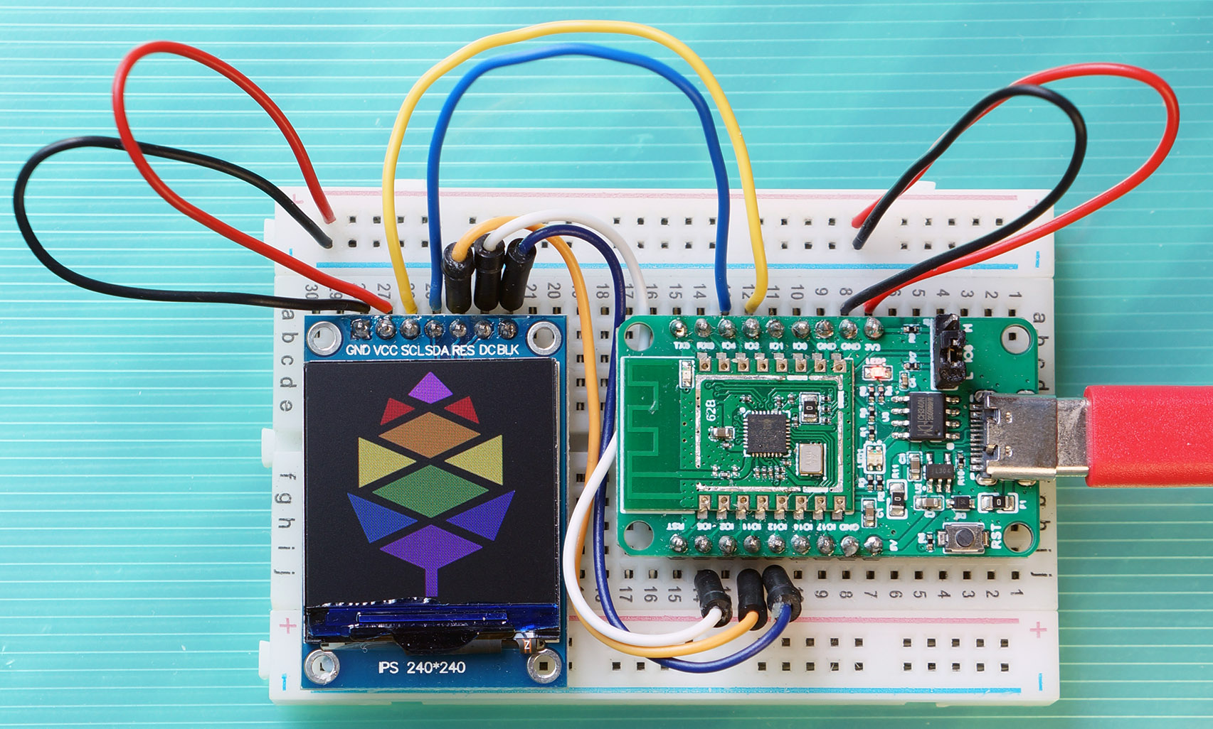 PineCone BL602 connected to ST7789