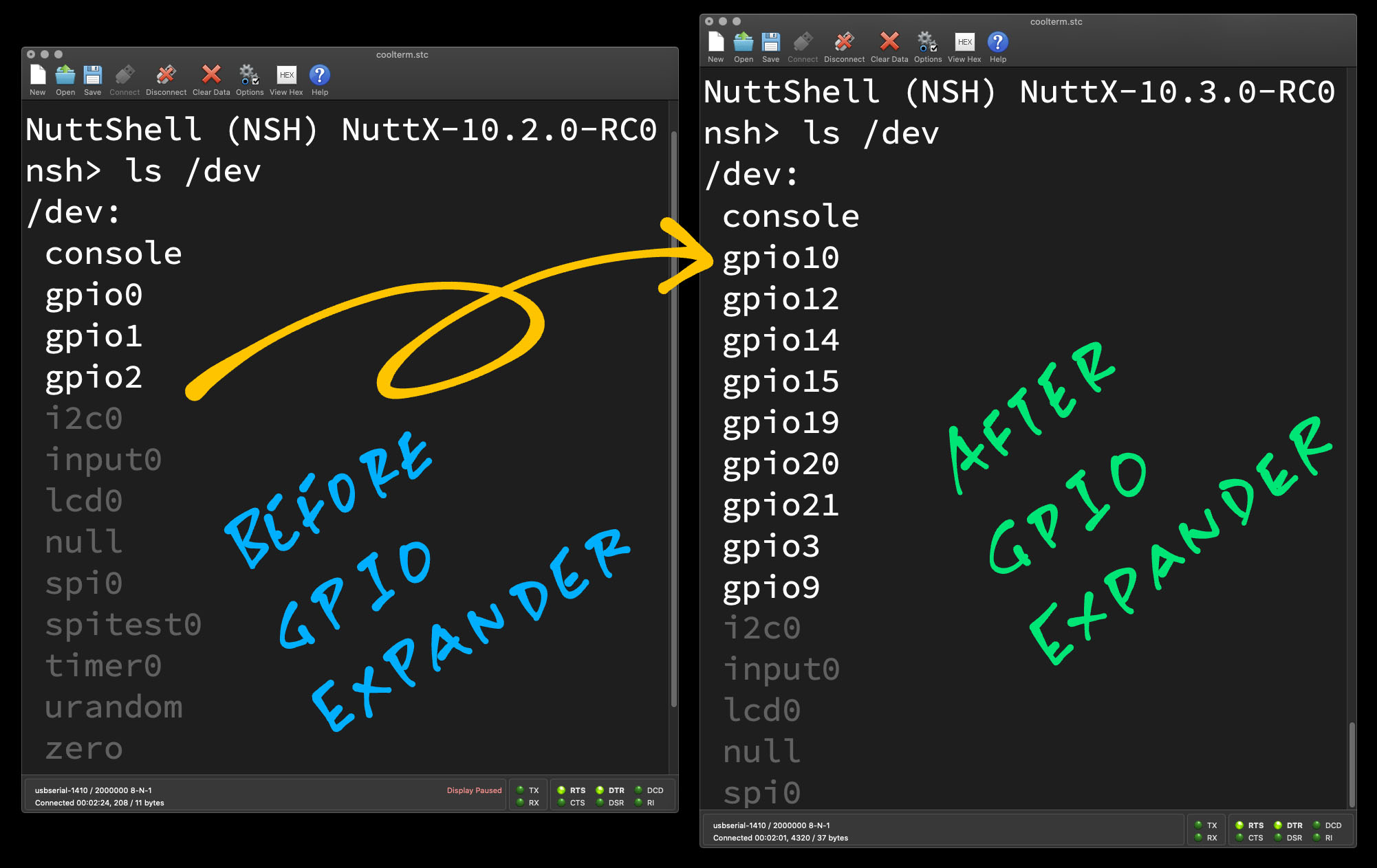 NuttX GPIO Expander for PineDio Stack BL604