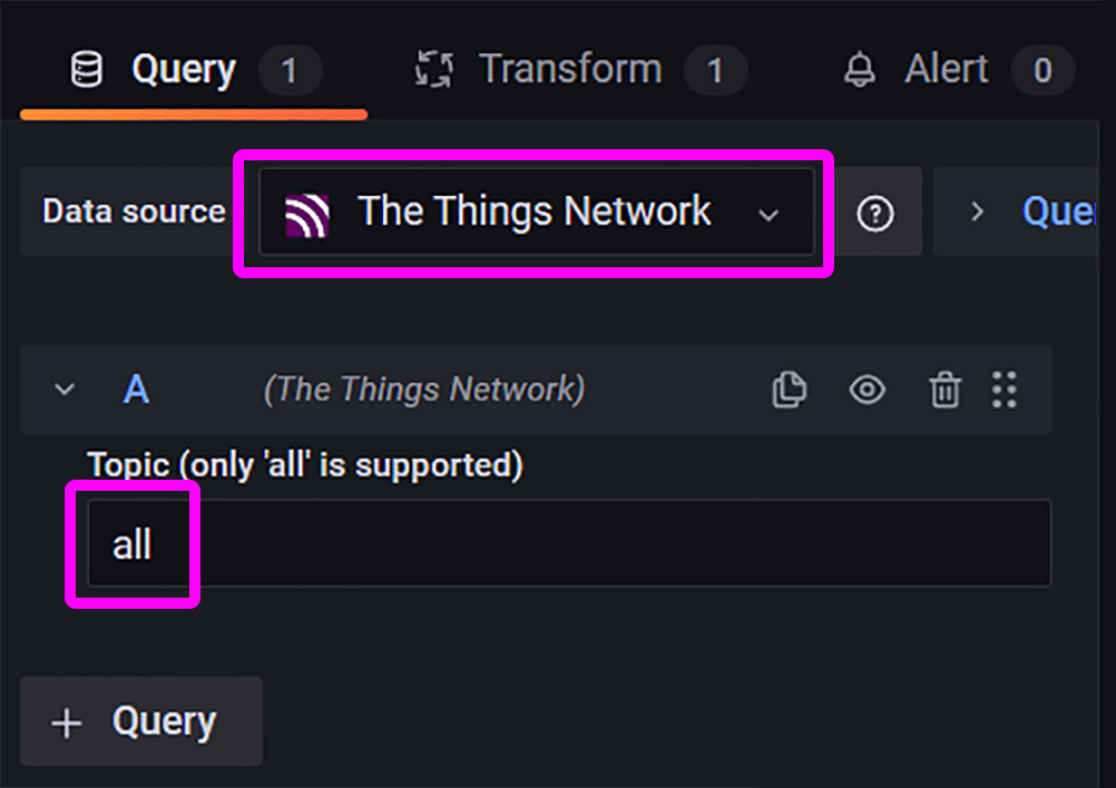 Set Data Source and Topic