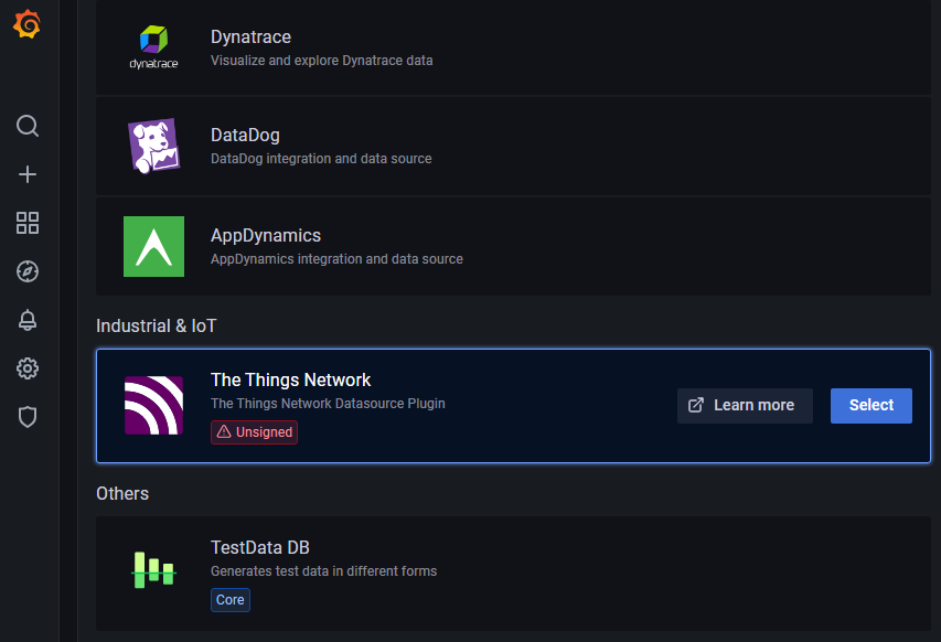 Data Source for The Things Network