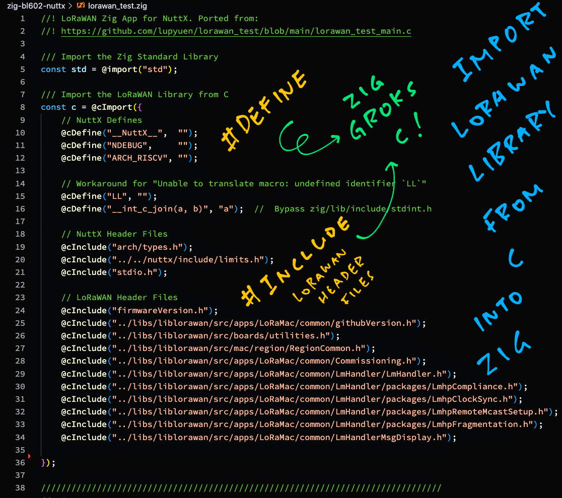 Import LoRaWAN Library