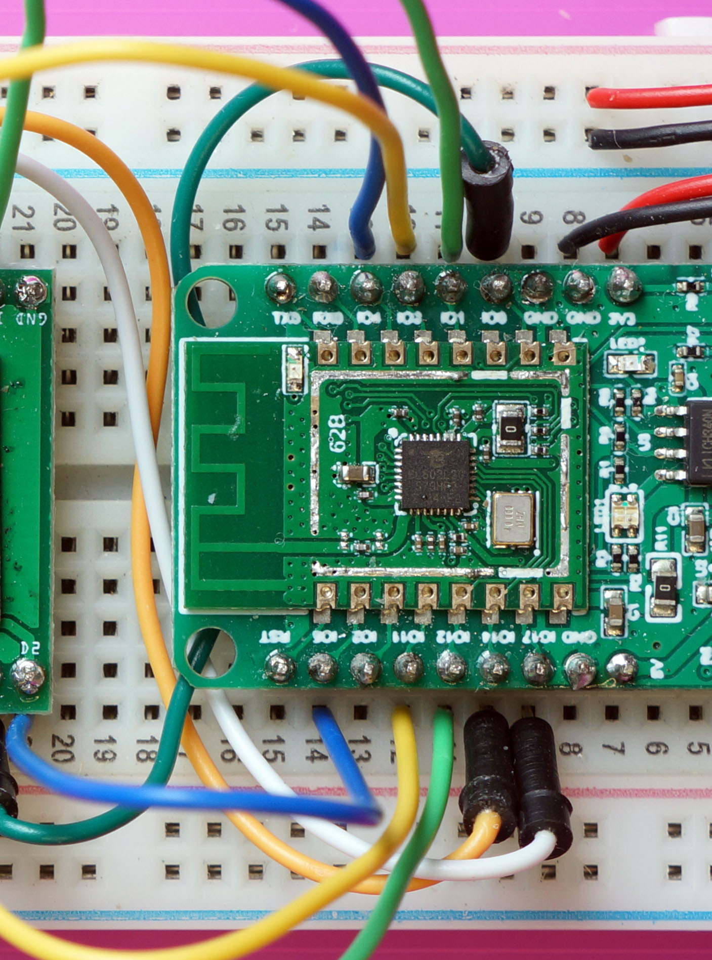 PineCone BL602 RISC-V Board connected to Hope RF96 LoRa Transceiver