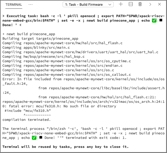 SiFive FE310 Reference in Mynewt rv32imac