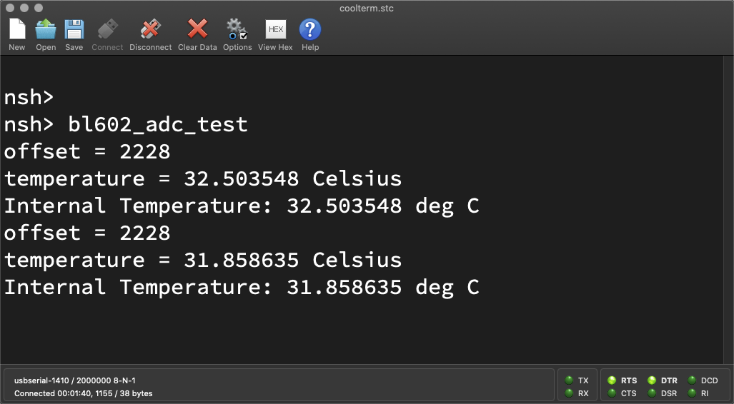 bl602_adc_test: Shows the Internal Temperature of BL604