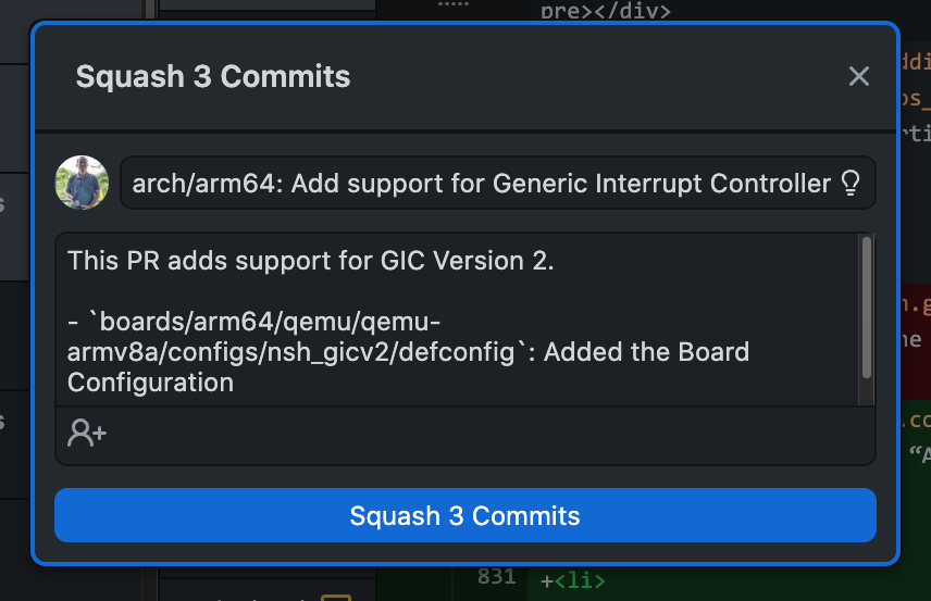 Squash Commits with GitHub Desktop