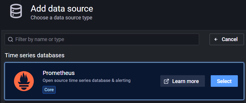 Prometheus Data Source for Grafana