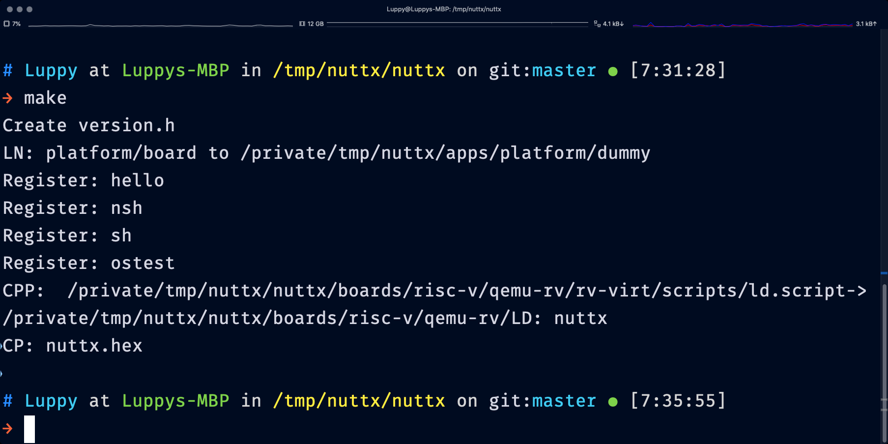 Building Apache NuttX RTOS in 4 minutes