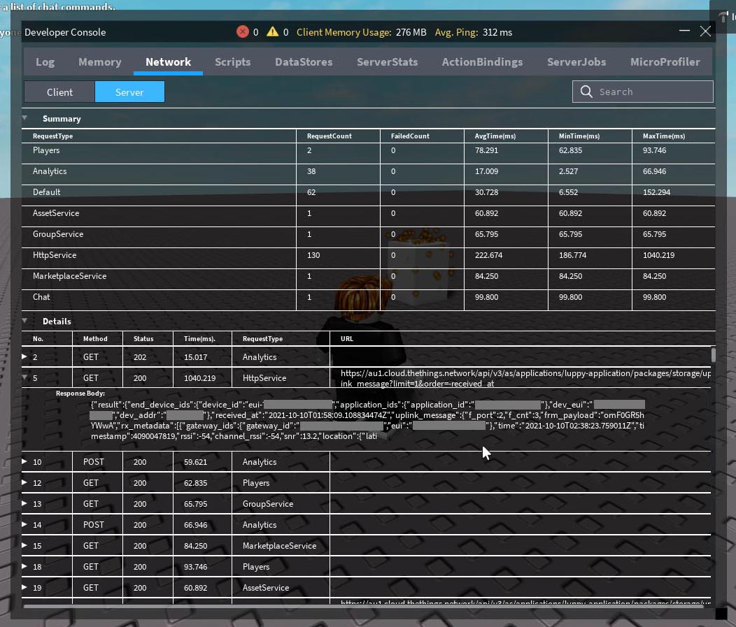 Roblox’s Server-Side Network Log