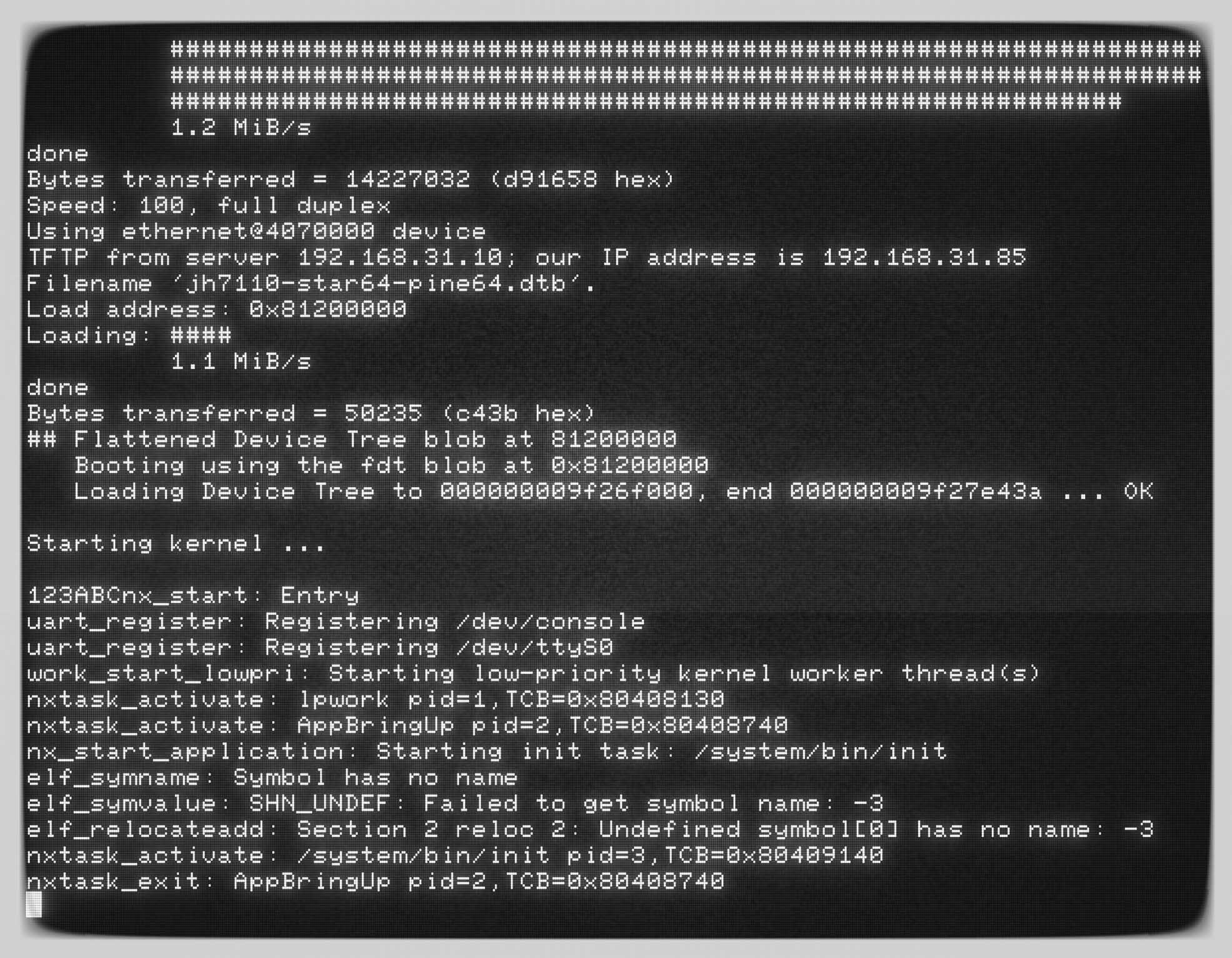 NuttX Kernel Boots OK