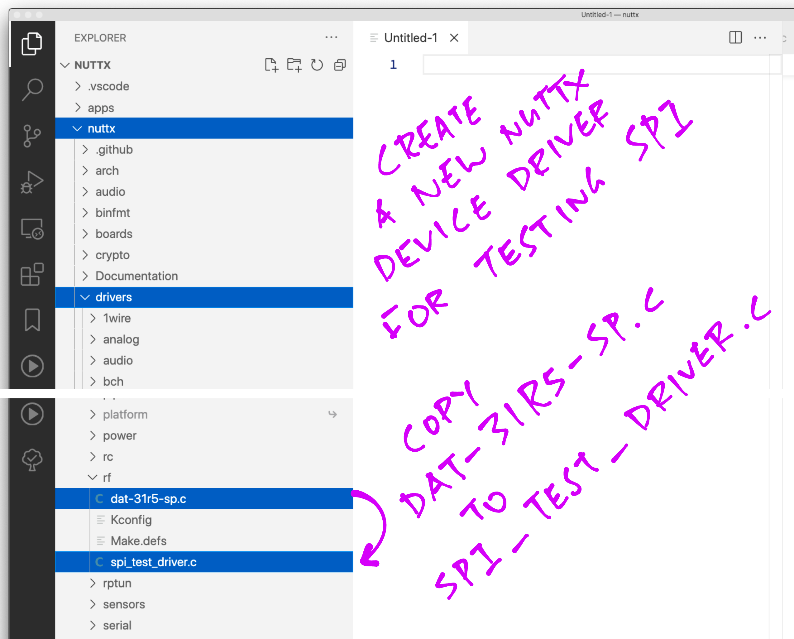 Copy “dat-31r5-sp.c” to “spi_test_driver.c”