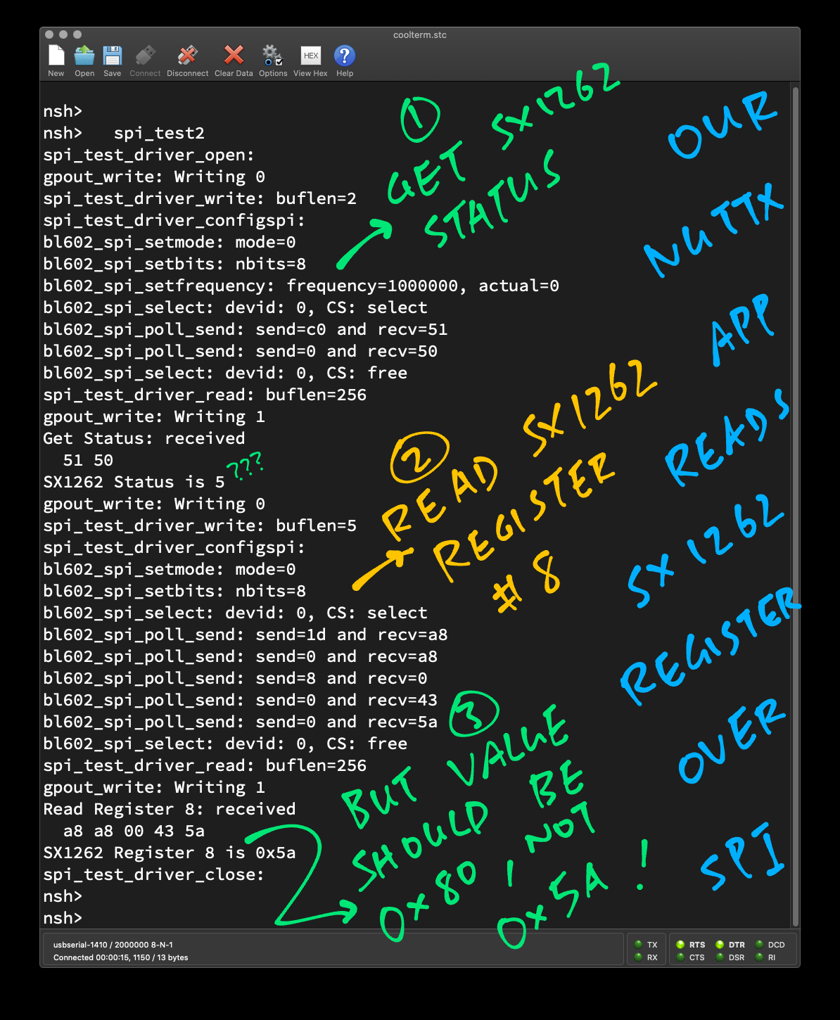 SPI Mode 0: Register 8 is incorrect