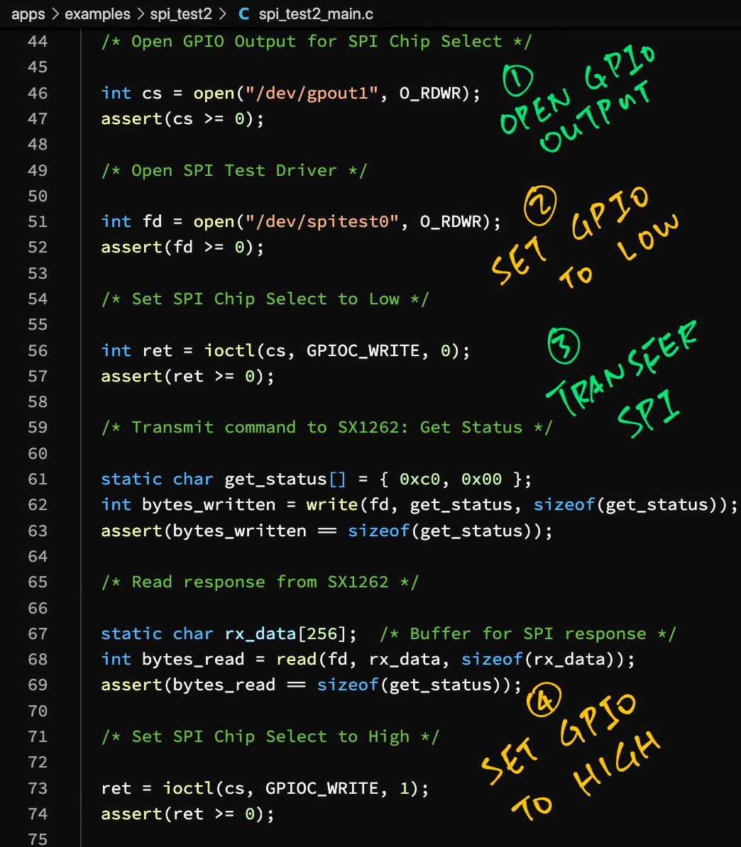 Control Chip Select with GPIO