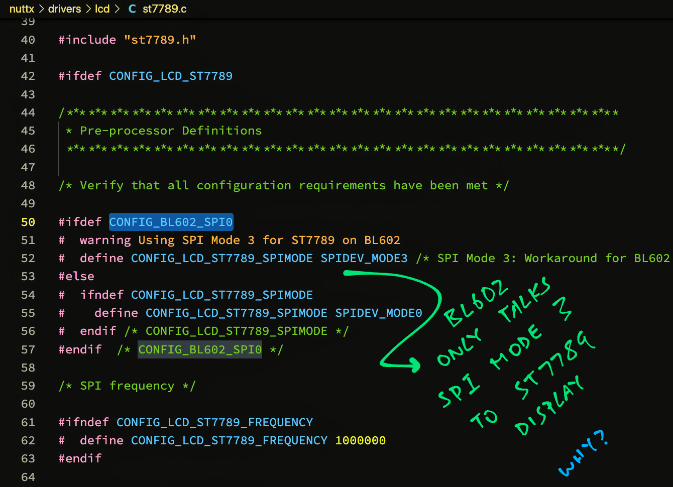 BL602 talks to ST7789 only in SPI Mode 3