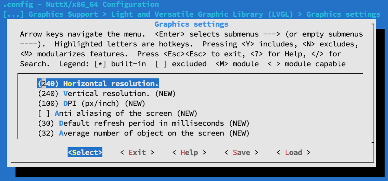 Set LVGL Resolution