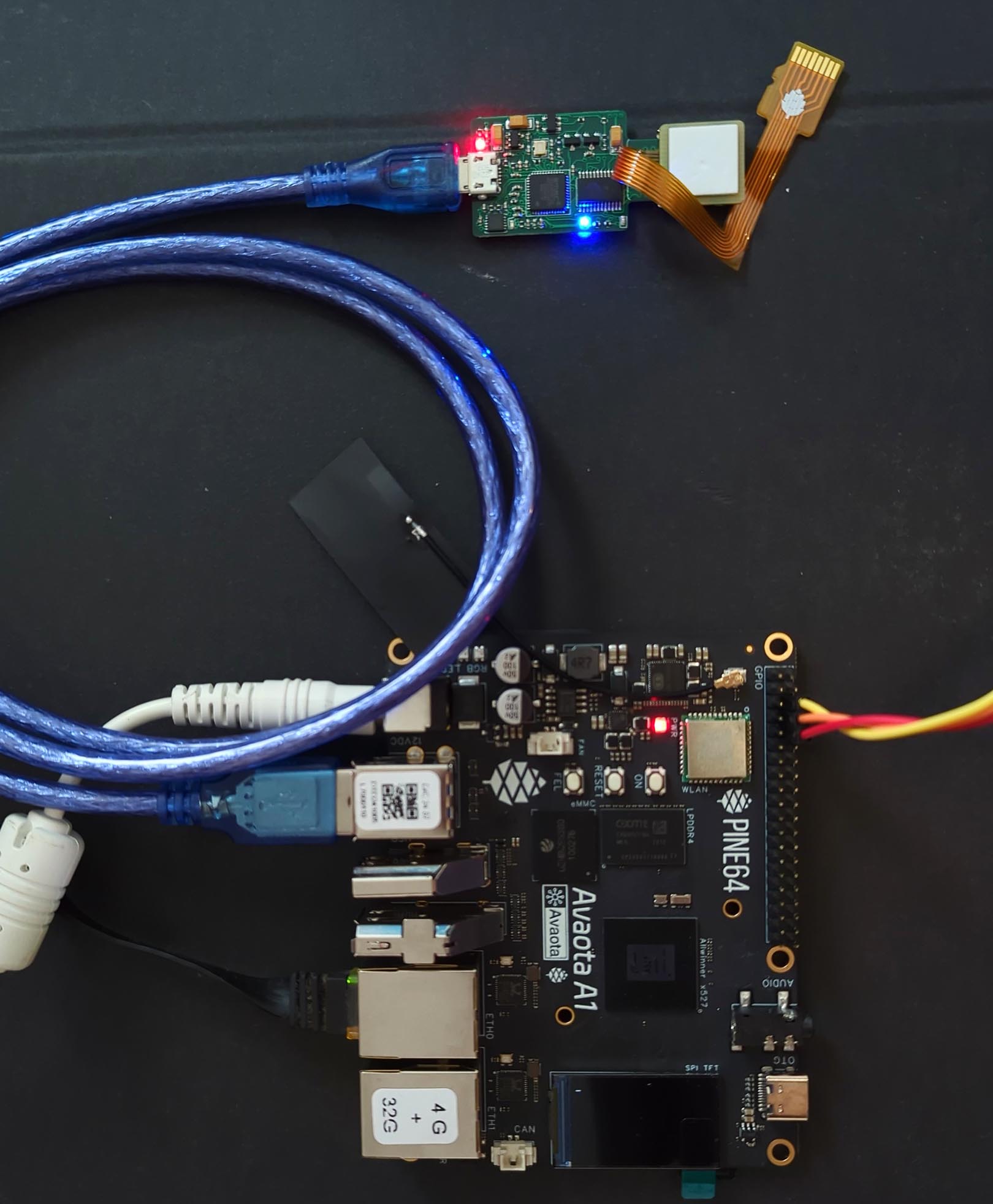 SDWire connected to Avaota-A1 SBC