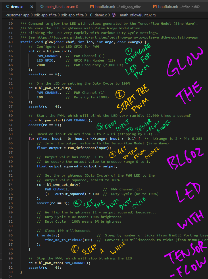 Glowing the LED with TensorFlow Lite