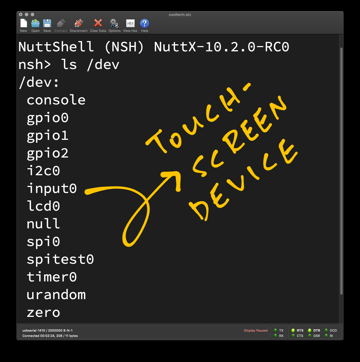 NuttX Touchscreen Device