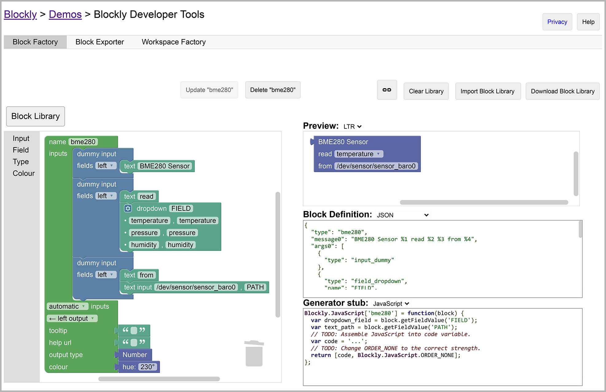 Blockly Developer Tools