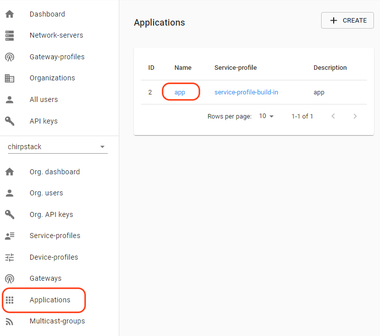 ChirpStack Application