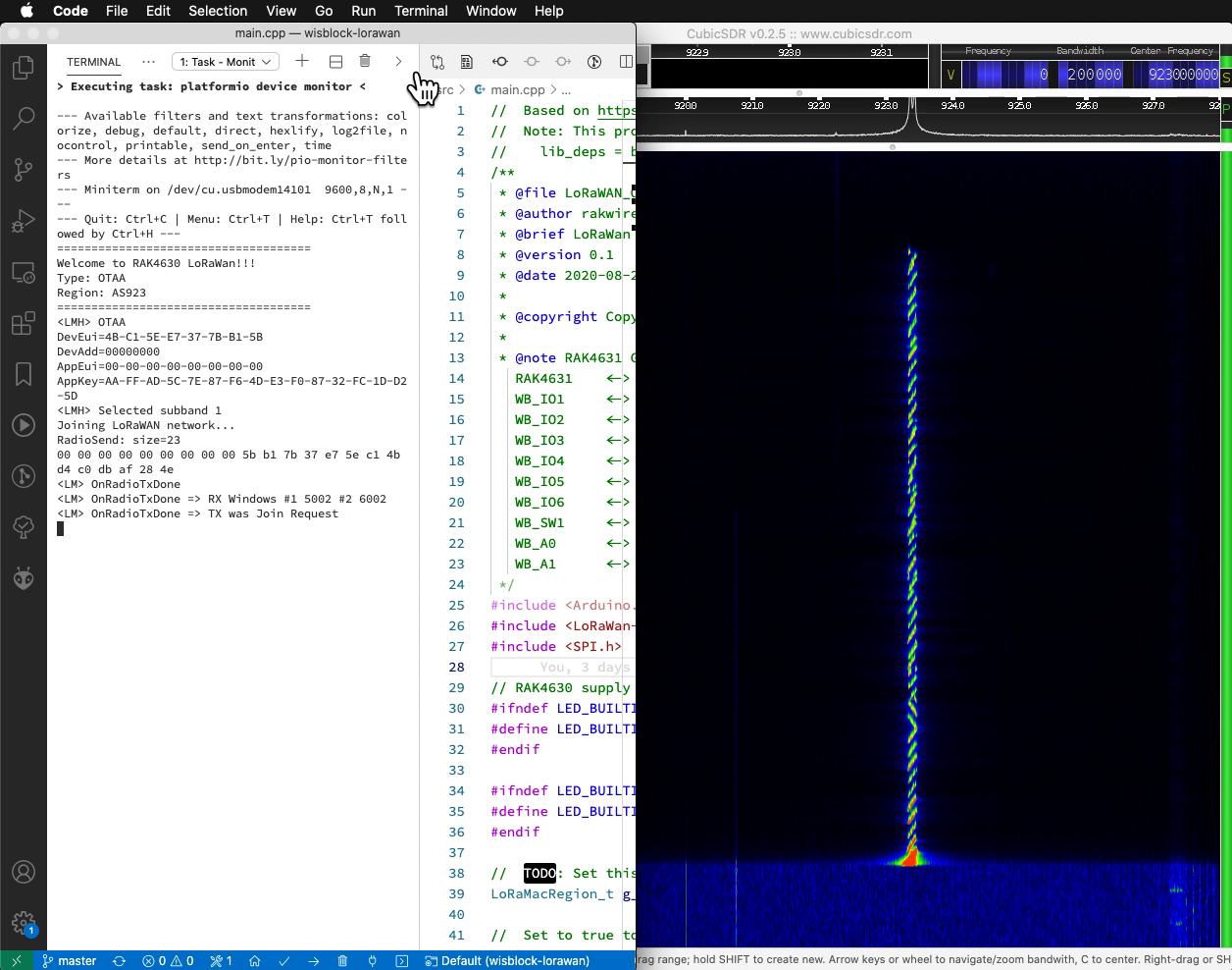 LoRaWAN Chirp: Device to Gateway