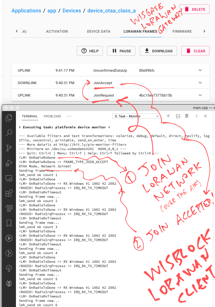 Raw LoRaWAN Join Network Request Packet